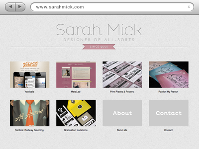 New Website design designer illustration ios print sarah mick web website