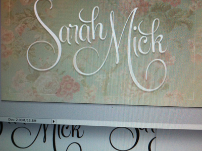 In Progress: Business Cards business cards design feel floral flowers girly pretty print sarah mick script typography vintage