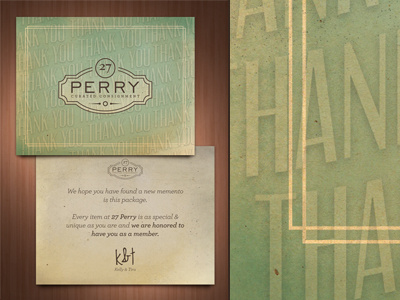 Postcards print design illustration sarah mick 27 perry card note vintage thank you