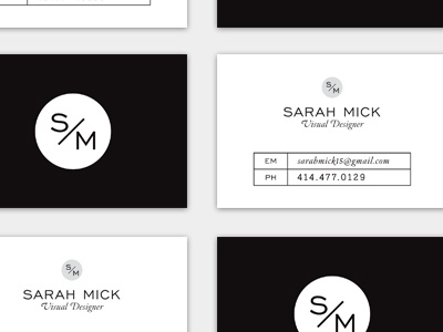 FINAL Business Cards business card cardstock design hfj illustrator print sarah mick typography