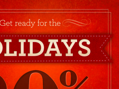 Holidays archer christmas holiday illustration red seasonal texture typography