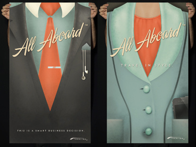 All Aboard: Suit Posters design illustration illustrator photoshop poster print sarahmick suit typography