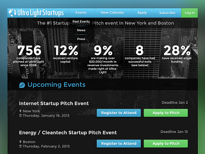 Startup Website analytics black blue design gray green responsive web