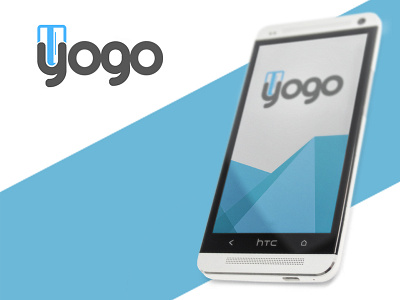 Yogo Mobile App android app blackberry blue branding gray htc ios mobile white yogo
