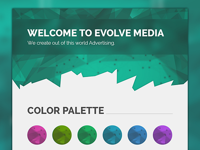 Evolve Media advertising blue cyan green responsive webdesign webdevelopment white