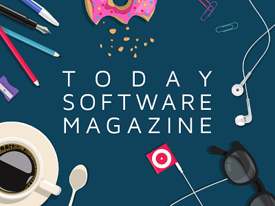 Today Software Magazine Webdesign clean flat fun magazine objects simple software today webdesign