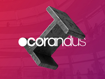 corandus branding grey logo purple white