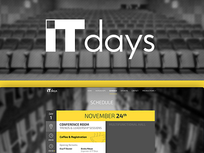 IT Days bw desktop mobile responsive web yellow