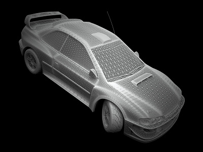 Subaru Impreza STI 3 milion polys 3d 3dmax car highpoly model rally rendering vray wireframe