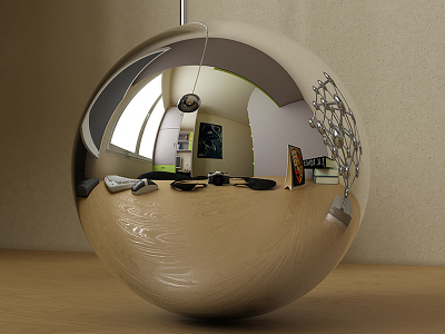 M.C. Escher Sphere 3d 3dmax lighting mc esher model rendering vray