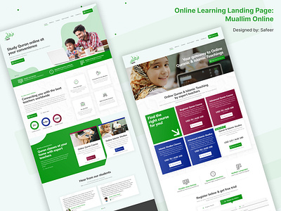 Online Islamic Learning Website Design Landing Page figma islam islamic landing page learning minimalist online learning online teaching quran ux web design website wordpress