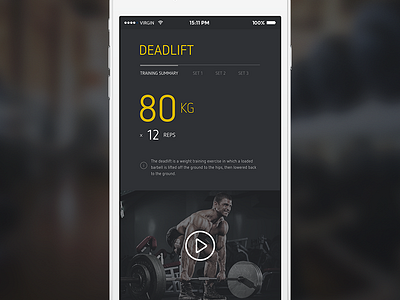 Fitness App app deadlift exercises fitness health mobile ui ux