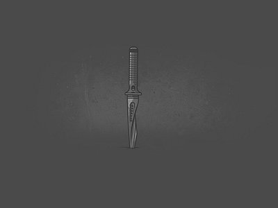 Jagdkommando Dagger dagger dark design illustration knife simple