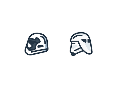 Helmet Series - New Order Stormtroopers flat force awakens helmet icons illustration outline star wars stormtrooper ui