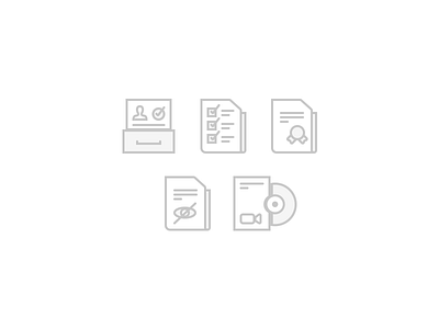 File icons business clean file grayscale icons illustration office outline simple ui