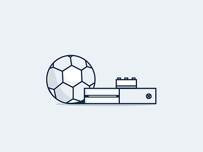 Me time football free time icons illustration lego minimalistic simple vector xbox
