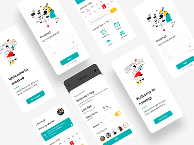 Meetup app design app branding design interaction design interface minimal mobile app typography ui ux