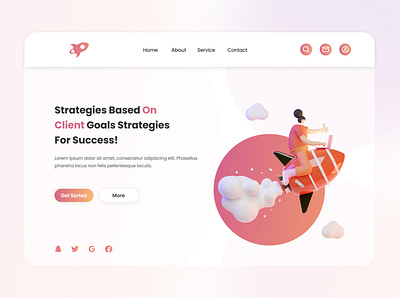 Rocket Studio branding design interaction design interface minimal ui ux web web design website