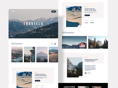 TRAVELLO branding design interaction design interface minimal ui ux web web design website