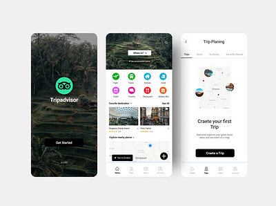 Tripadvisor Mobile App Redesign app branding design interaction design interface minimal mobile mobile app ui ux