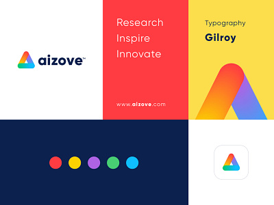 Aizove Visual Identity a logo app logo ashique ashique ukkadan branding branding and identity clean colorful logo colors flat identity letter lettermark logo logo design logotype minimal monogram multicolor symbol