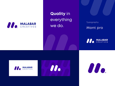 Malabar Creatives Visual Identity adobe illustrator app logo ashique ashique ukkadan best logo brand brand design brand identity branding clean flat identity lettermark logo logo design logo mark m logo minimal symbol visual identity