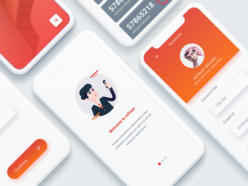 mPass mobile app by ashique ukkadan™ on Dribbble