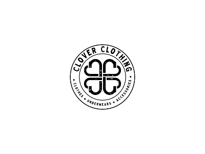 Clover Clothing Logo branding design flat graphic design illustration logo minimal typography