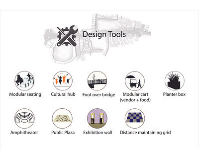 Design tool icons illustraion