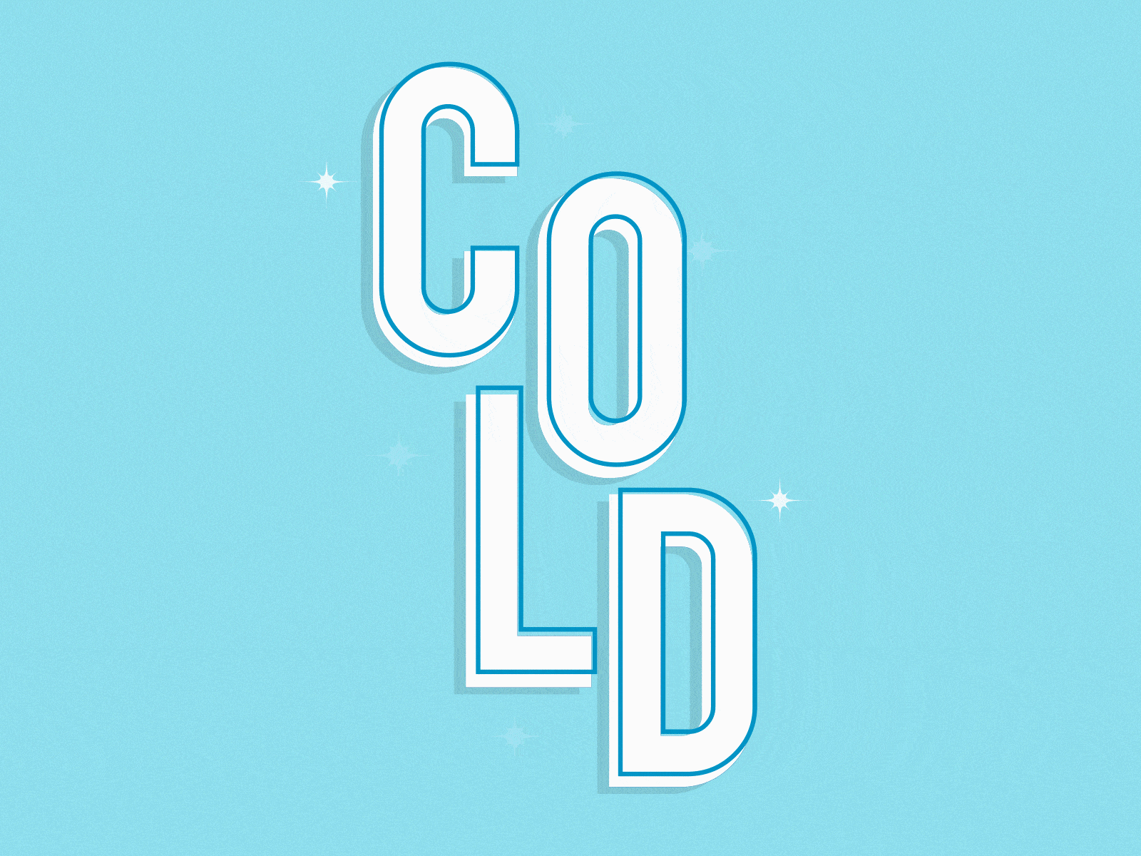 Feeling COLD this Winter 🥶❄️ 2danimation aftereffects animation animator blue colors easy ease gif loop loopable motion motiongraphics typography typography design winter