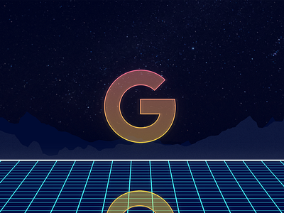 Outrun Google Logo Wallpaper
