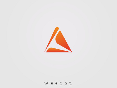 A LETTER mountain shape logo design