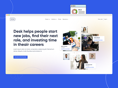 Job Portal Landing Page Exploration design landing page ui ui design website