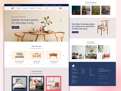 eCommerce : Furniture shop Homepage add to cart e comarce ecomarce furniture landing page