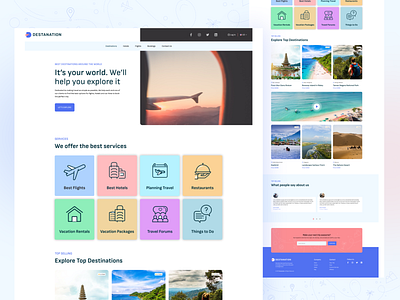 Travel Agency Landing Page design landing landing page ui ux vector website webui