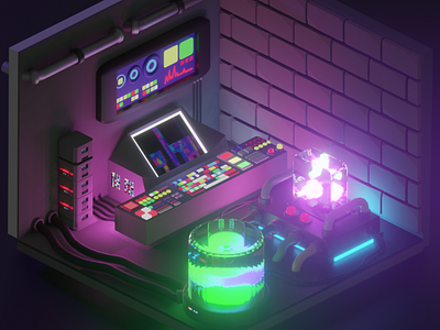 Low poly lab blender lowpoly