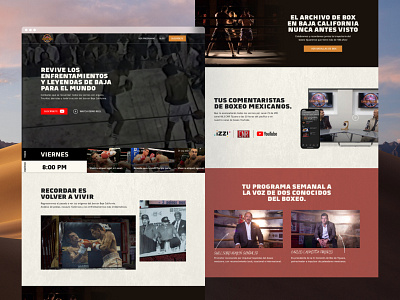 Ruta del Boxeo blog design ui web