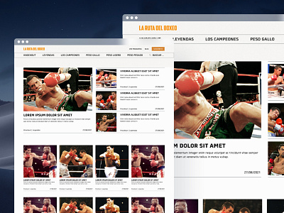 Ruta del boxeo cms ui uxui webdesign website