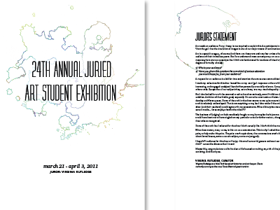 24th Annual Juried Art Student Exhibition Brochure brochure illustration watercolor