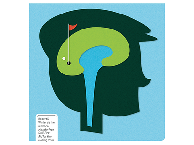 "Head In The Game" editorial golf illustration vector