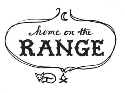 Home On The Range black and white illustration sketch