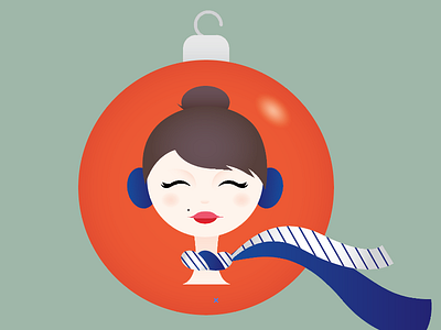 French Twist Holiday Illustration female french illustration illustrator person vector