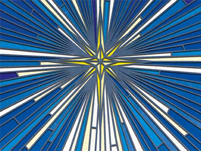 Nativity Star Stained Glass