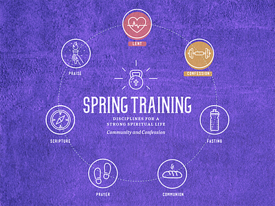 Spring Training Sermon Series (Final) christian design icons illustration infographic lent sports training vector