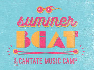Summer Beat Music Camp illustration illustrator kids logo music summer vecto