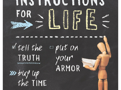 Cover for Instructions For Life Sermon Series chalk christian concept cover art
