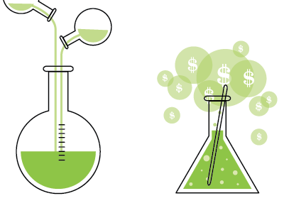 June Spirit Magazine Illo, "Life Science" editorial illustration science vector