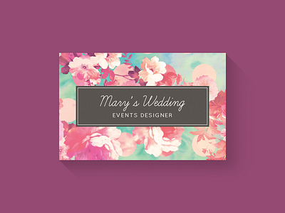 Business Card business card flower planner wedding