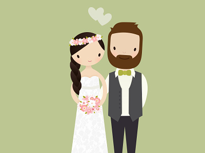 Happy Valentine's Day My Love beard braid bride flowers groom happy husband love married valentine wife