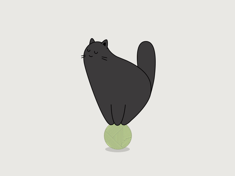 Cat in balance by Ada on Dribbble